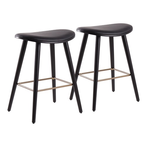 Saddle 26" Fixed-height Counter Stool - Set Of 2